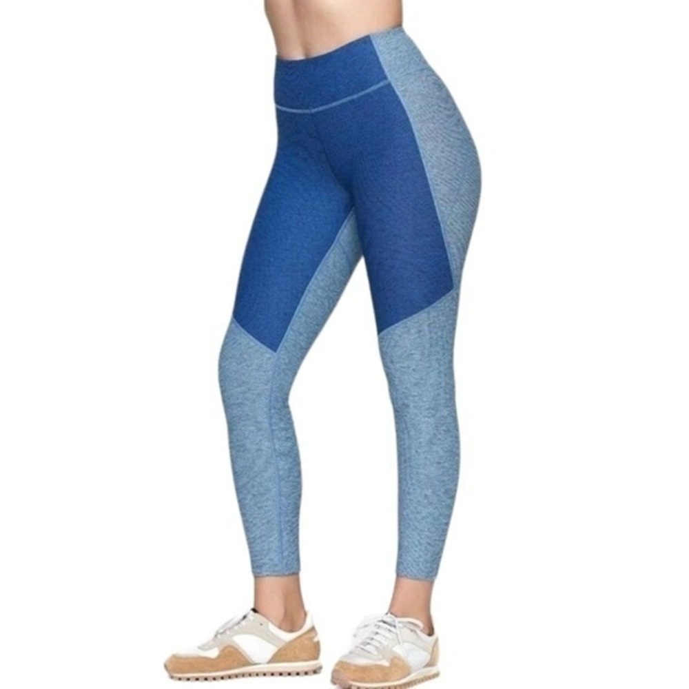 𝅺OUTDOOR VOICES | Mist Deep Sea Two Tone Color block Yoga Activewear Leggings